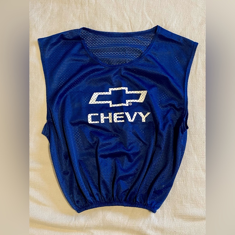 Vintage Chevy gym class scrimmage mesh jersey